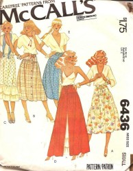 6436 BUTTON/RUFFLE OR NOT SKIRT LENGTHS,PETTICOAT PATTERN XS 6,8